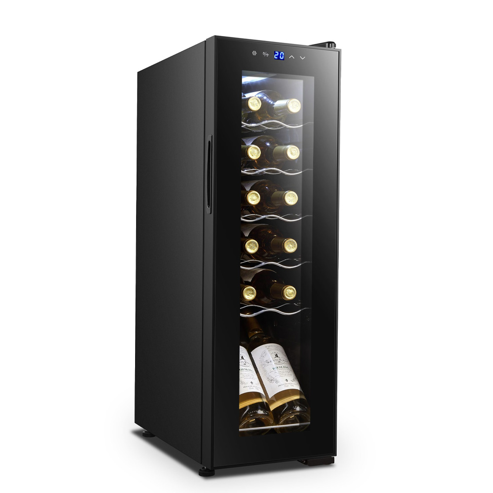 מקרר יין LANDERS JC34 - מקרר שקט ל-12 בקבוקים עם תאורה פנימית