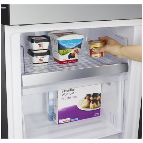 מקרר מקפיא תחתון HITACHI עם קיבולת 330 ליטר וגימור זכוכית לבנה - דגם RBG410PRS6X – תמונה 4