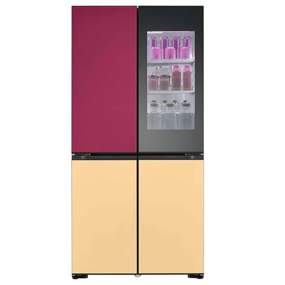 מקרר LG ‏4 דלתות 617 ליטר עם טכנולוגיית InstaView ומדחס Inverter Linear