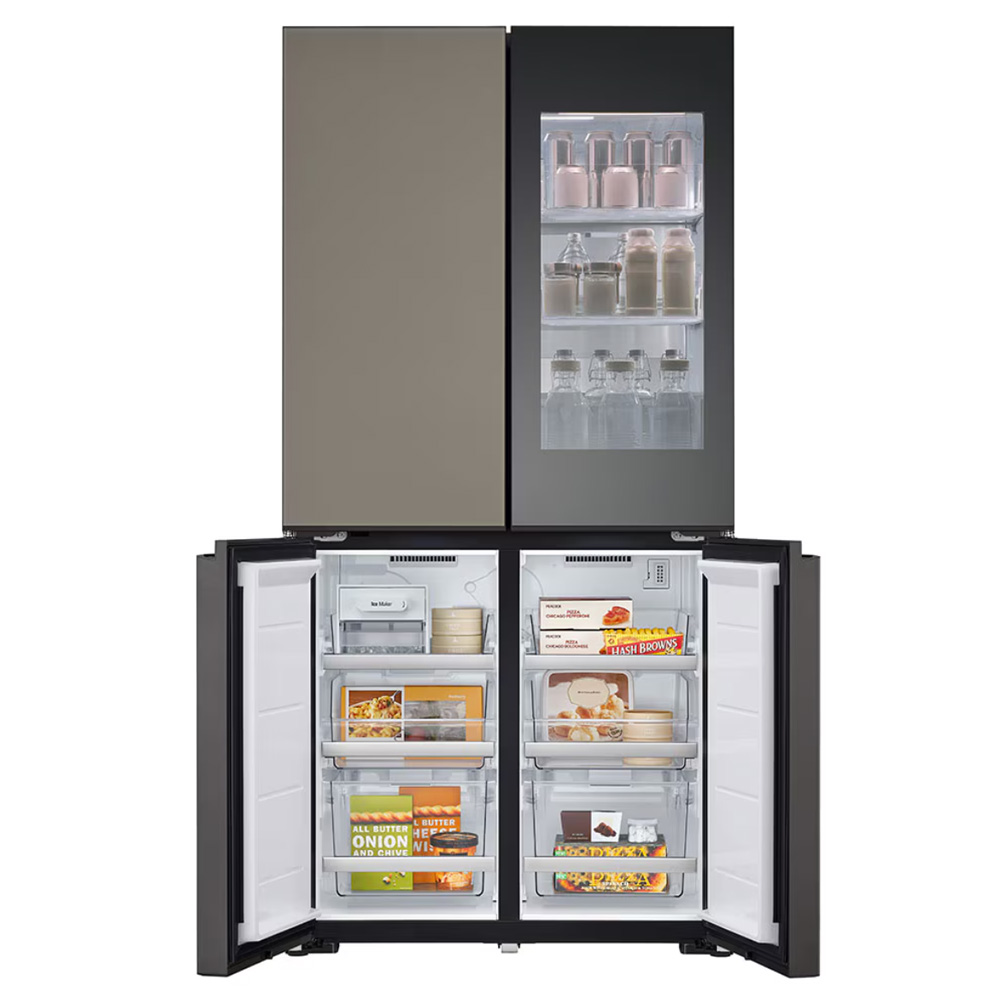 מקרר LG 4 דלתות 617 ליטר עם טכנולוגיית InstaView ומדחס Inverter Linear – תמונה 4