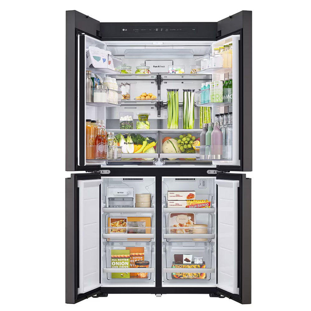 מקרר LG 4 דלתות 617 ליטר עם טכנולוגיית InstaView ומדחס Inverter Linear – תמונה 6