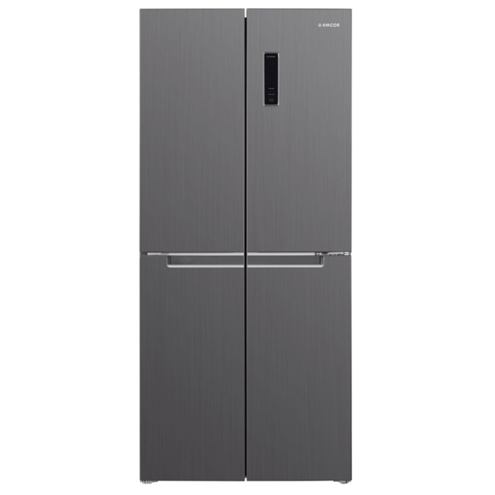 מקרר 4 דלתות עם 6 תאי אחסון בדלתות AMCOR HR448SS 419 ליטר נירוסטה