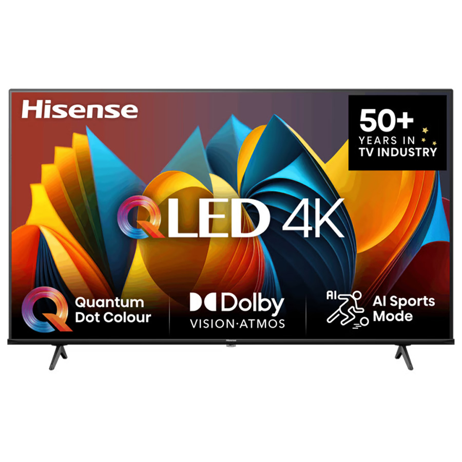 טלוויזיה חכמה Hisense 43 אינץ' 43E79NQ עם תצוגת Quantum Dot 4K AI Upscaler
