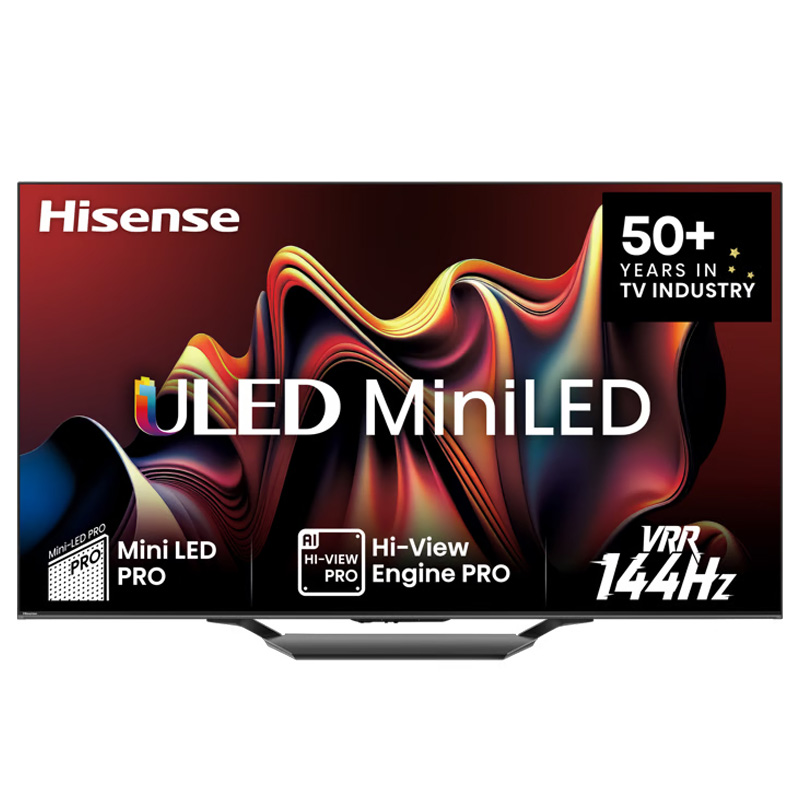 טלוויזיה Hisense 65 אינץ' 65U72NQ עם פאנל 144Hz וטכנולוגיית Mini-LED PRO.