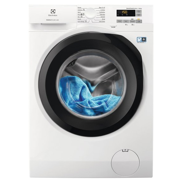 מכונת כביסה פתח חזית 8 ק"ג ELECTROLUX EA6F5827CXM עם מנוע אינוורטר חסכוני באנרגיה