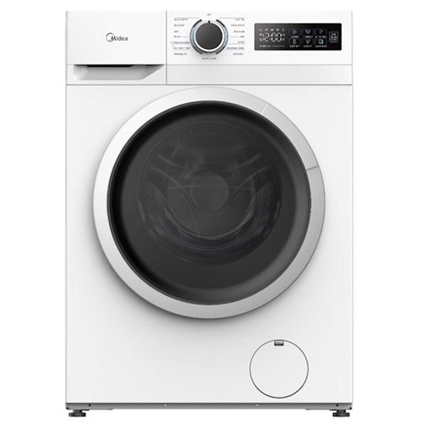 מכונת כביסה MIDEA דגם MF110W80/W-IL עם קיבולת 8 ק"ג ומהירות סחיטה 1400 סל"ד