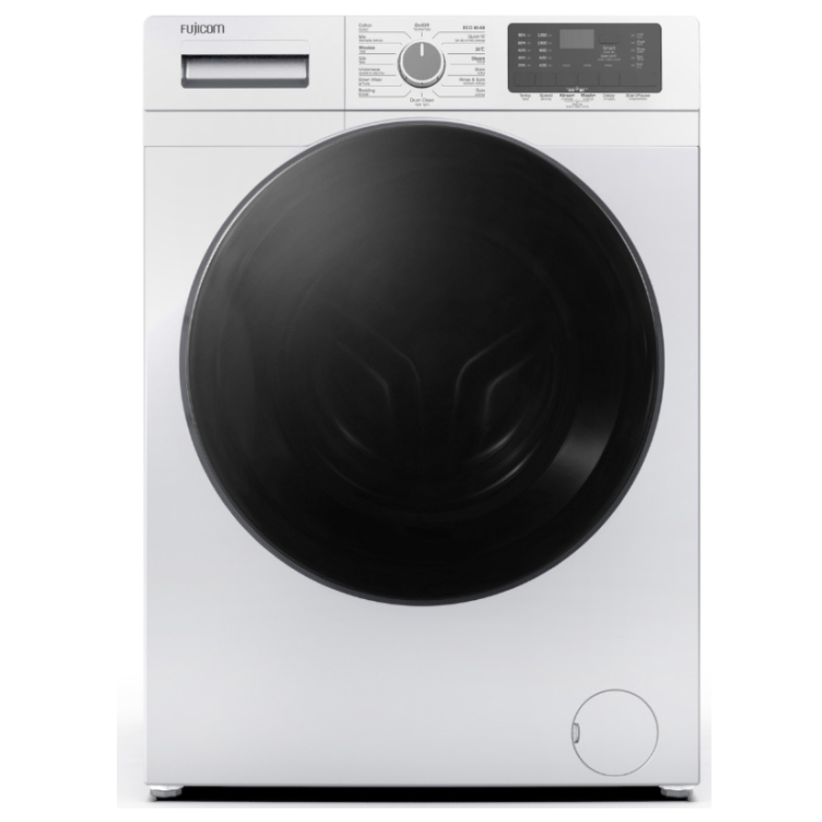 מכונת כביסה FUJICOM FJ-WM101W עם קיבולת 10 ק"ג וטכנולוגיית INVERTER מתקדמת