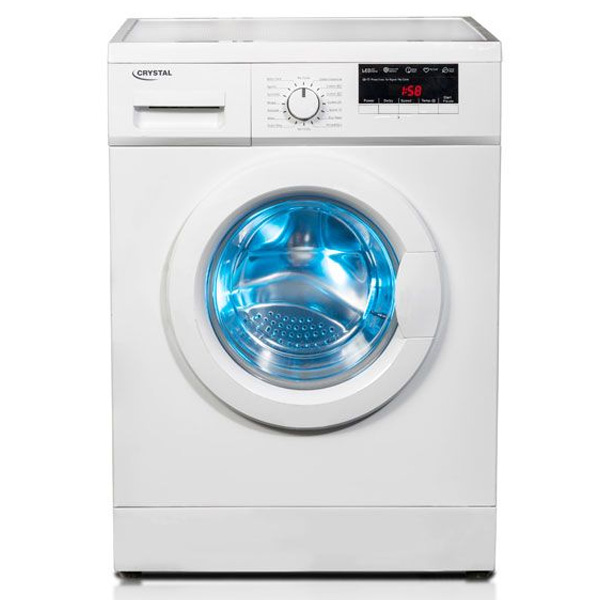 מכונת כביסה קריסטל CRM7200 עם תצוגת LED ו-1200 סל"ד, קיבולת 7 ק"ג.