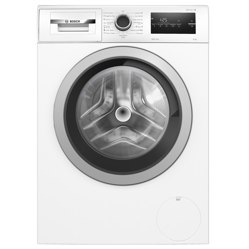 מכונת כביסה פתח חזית BOSCH דגם WAN28178IL - קיבולת 8 ק"ג, מהירות סחיטה 1400 סל"ד