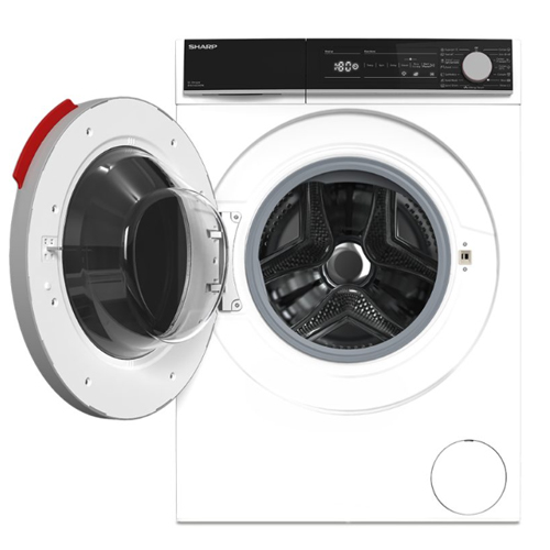 מכונת כביסה SHARP 8 ק"ג ESF814LW עם דלת גדולה ומנוע אינוורטר – תמונה 3