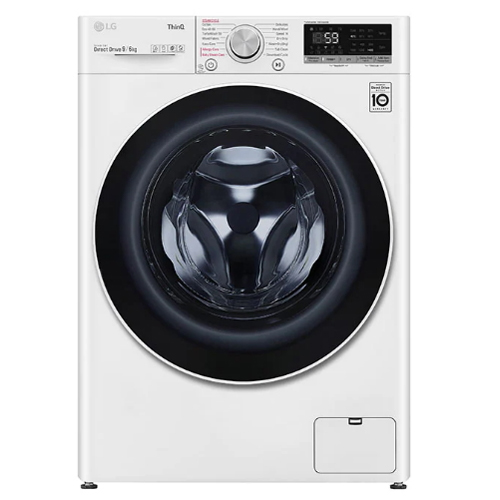 מכונת כביסה ומייבש LG עם שליטה מרחוק וקיבולת יבוש 6 ק"ג
