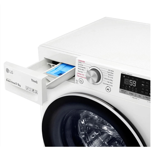 מכונת כביסה ומייבש LG עם שליטה מרחוק וקיבולת יבוש 6 ק"ג – תמונה 3