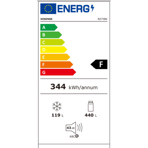מקרר HISENSE RD75BK עם מקפיא עליון ונפח גדול של 559 ליטר נטו – תמונה 3