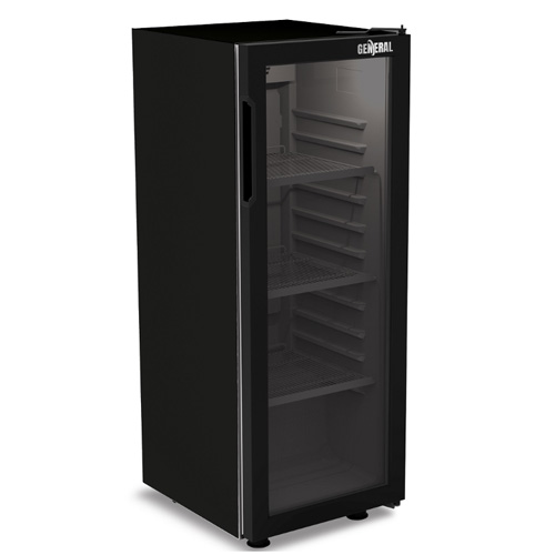 מקרר תצוגה General דגם GE190B עם נפח של 190 ליטר ודלת זכוכית כפולה