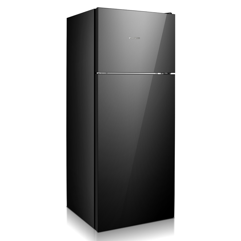 מקרר מקפיא עליון 210 ציפוי זכוכית שחור Peerless BCD-210 G BLK