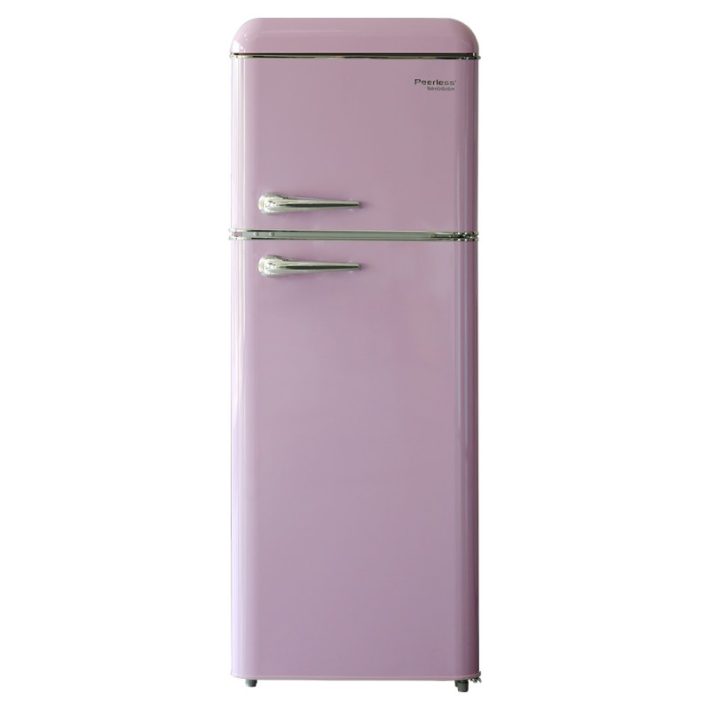 מקרר מקפיא עליון רטרו 210 פירלס BCD-210VX PNK ורוד Peerless