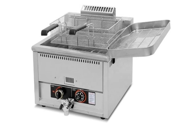 צ'יפסר גז נירוסטה פרימיום 30 ליטר + ברז ריקון מתצוגה!