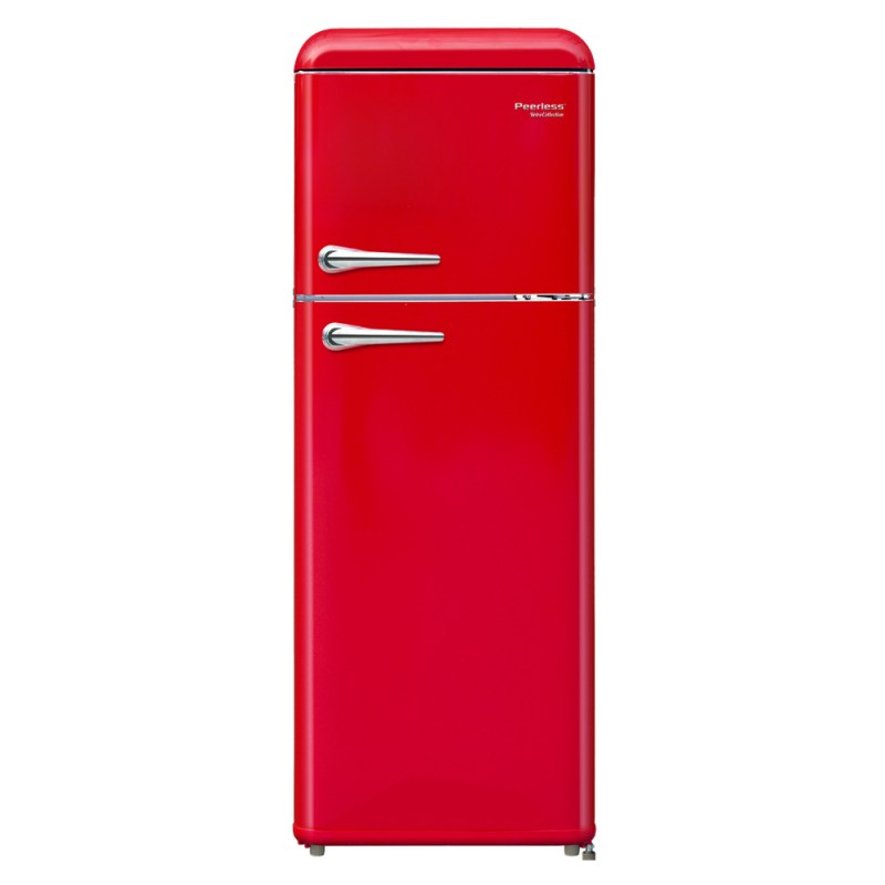 מקרר מקפיא עליון רטרו 210 פירלס BCD-210VX RED אדום Peerless
