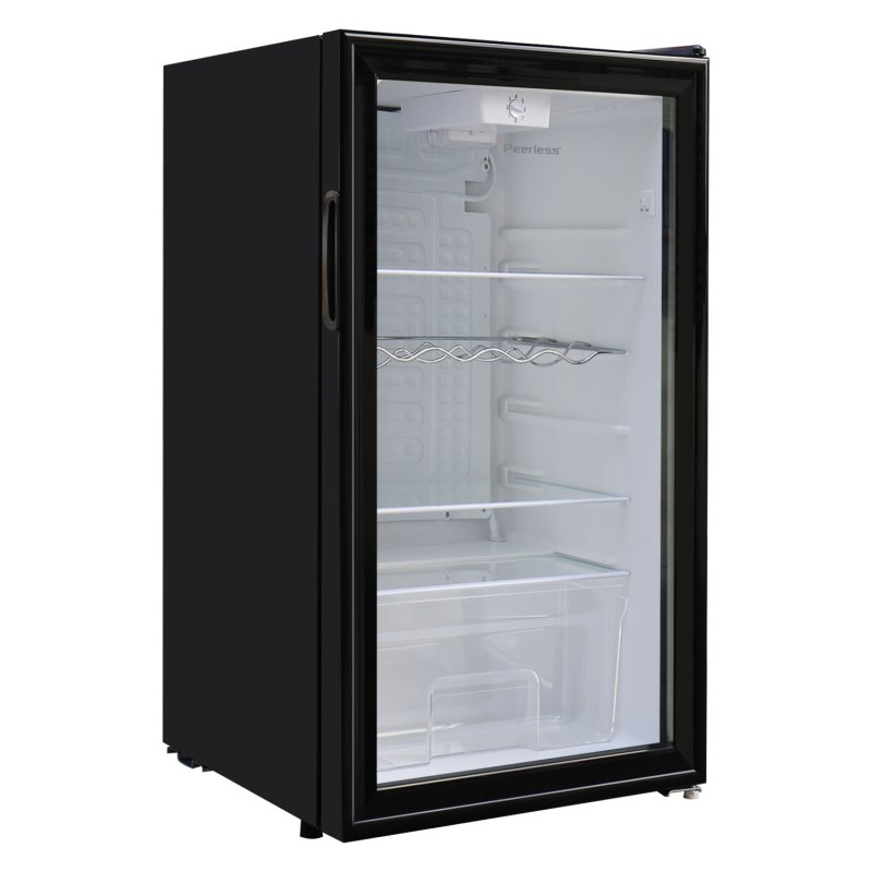 מקרר ויטרינה 90 ליטר פירלס LC-92 BLK מסגרת שחורה Peerless