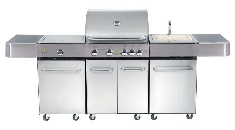 מטבח גריל גז 4 מבערים + כירה נירוסטה קאמפ טאון CAMPTOWN KENTUCKY