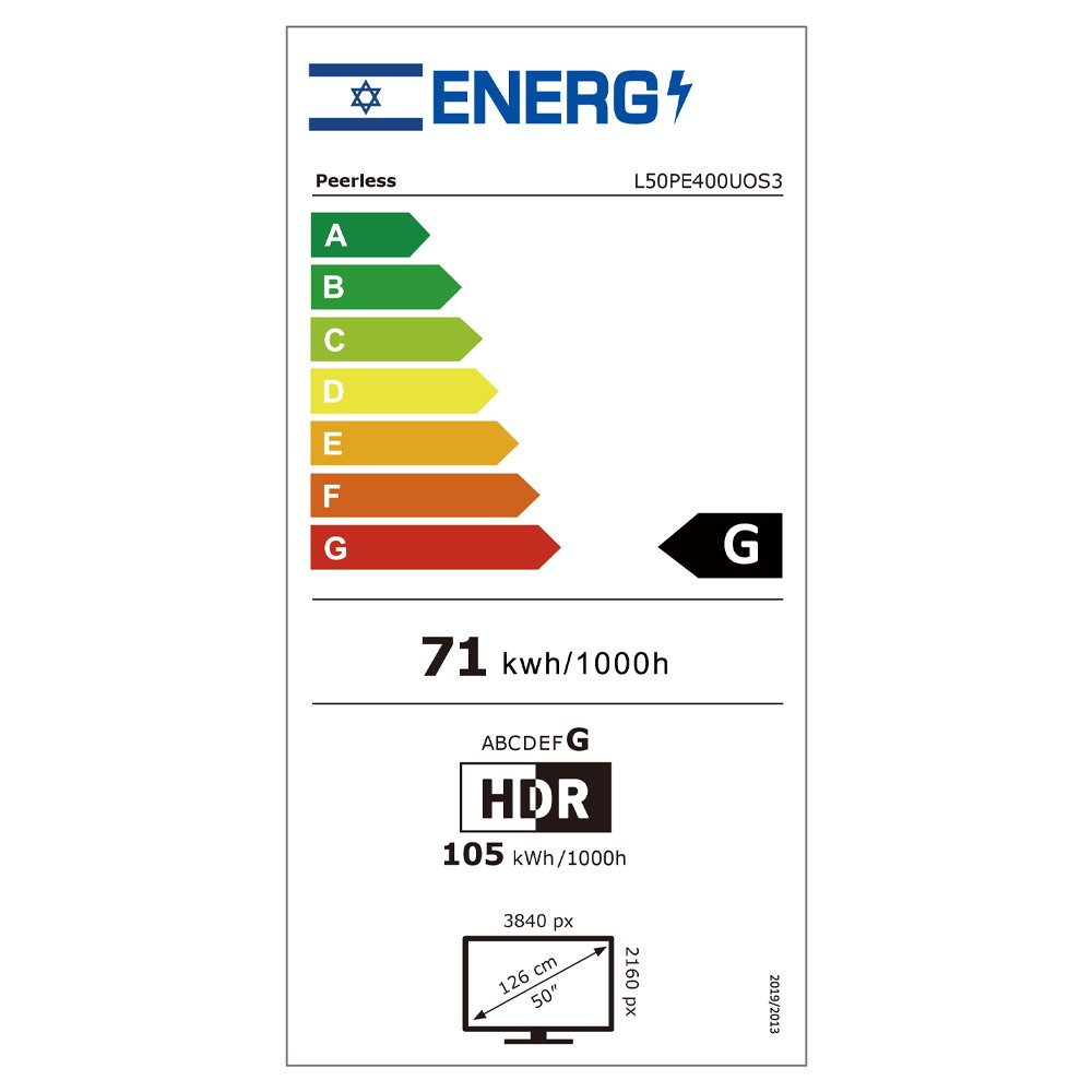 טלוויזיה חכמה 50″ LED SMART TV 4K UHD פירלס L50PE400UOS3 PEERLESS – תמונה 4