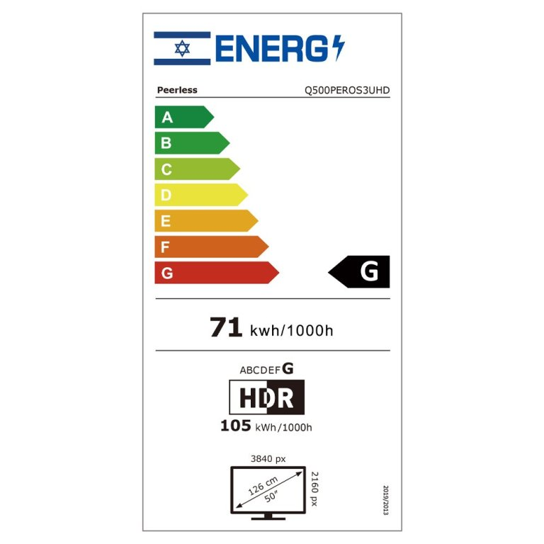 טלוויזיה חכמה 50″ QLED SMART TV 4K UHD פירלס Q500PEROS3UHD PEERLESS – תמונה 4