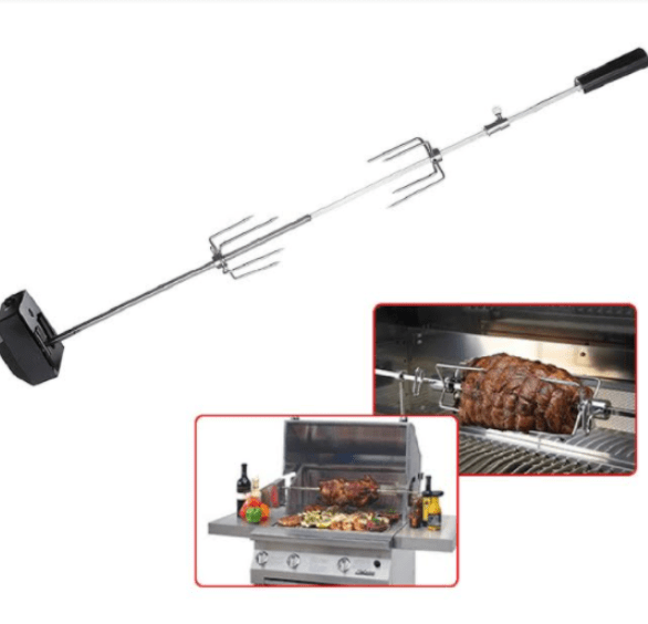 קיט שיפוד נירוסטה מסתובב+מנוע לגריל 6 מבערים