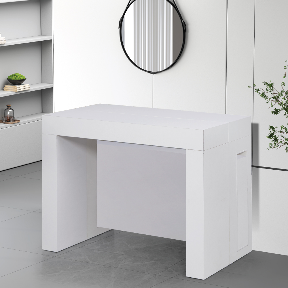 קונסולה חכמה לפינת אוכל דגם הרמס עד 3 מטר בצבע לבן | WOODY