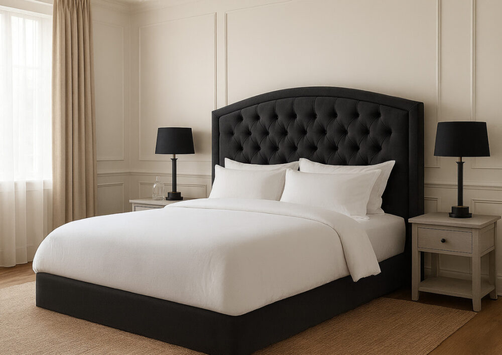 מיטה זוגית יוקרתית מקולקציית פרימיום דגם קפיטונז בעיצוב ישראלי מבית WOODY