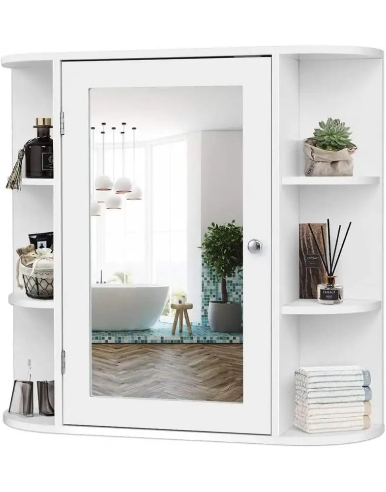 ארונית אמבטיה מעוצבת עם מראה דגם SRG12 WOODY