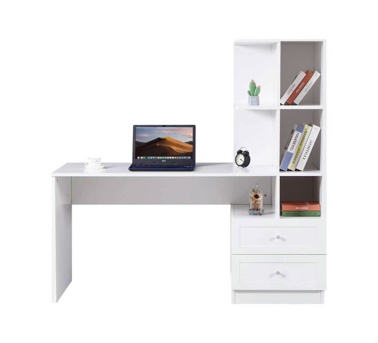 שולחן תלמיד ייחודי עם ספרייה דגם שקד Shaked בלבן מבית WOODY – תמונה 9