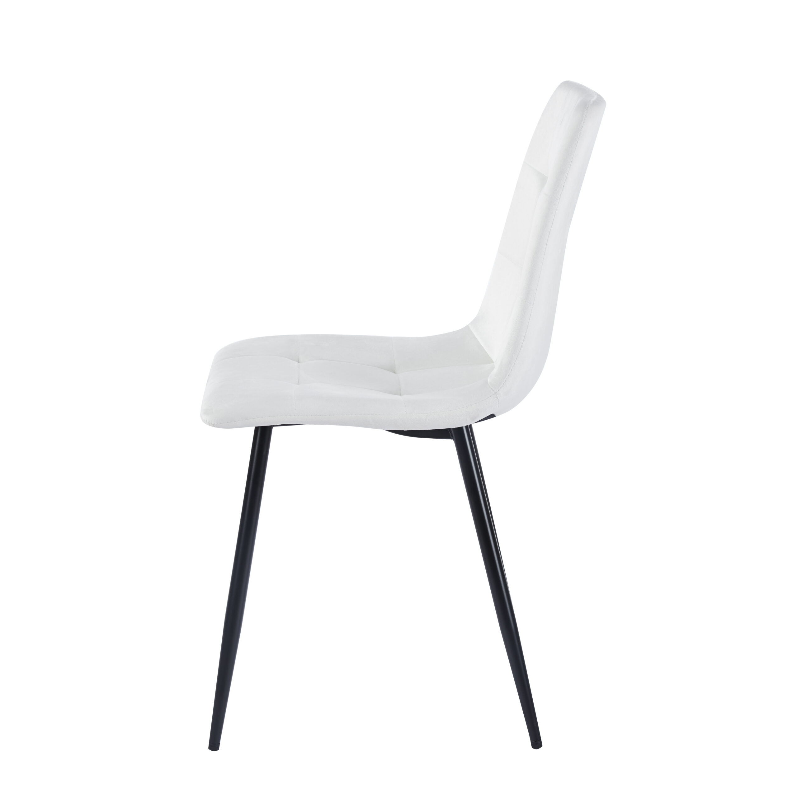 כיסא קטיפה יוקרתי לפינת אוכל דגם כלנית Kalanit בצבע לבן מבית WOODY – תמונה 2