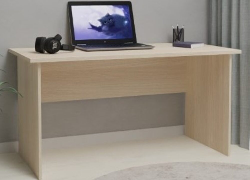 שולחן מחשב וכתיבה בעיצוב עכשווי דגם פידס בצבע שיטה בהיר - WOODY