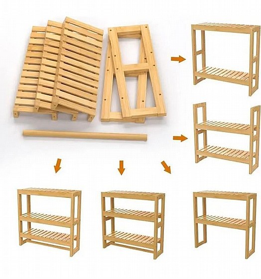 מדף תלוי במבוק מדגם 559 - עיצוב יוקרתי לחוויית WOODY – תמונה 5