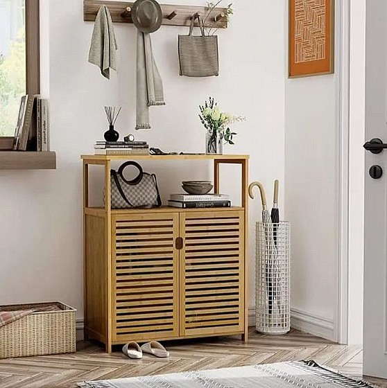 ארונית במבוק מעוצבת עם 2 דלתות מדגם 335 מבית WOODY – תמונה 3