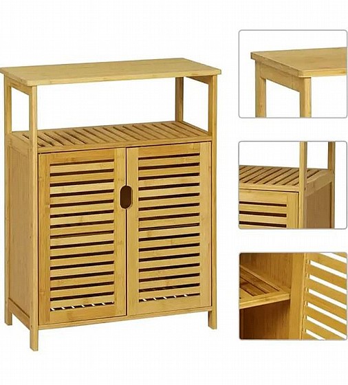 ארונית במבוק מעוצבת עם 2 דלתות מדגם 335 מבית WOODY – תמונה 2