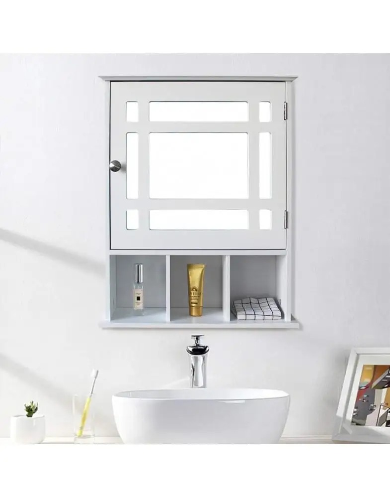 ארונית אמבטיה מעוצבת עם מראה - דגם SRG13 של WOODY