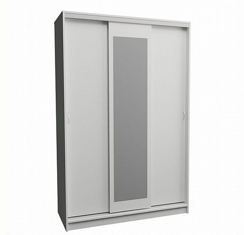 ארון הזזה WOODY - דגם Ethel לבן עם 3 דלתות ברוחב 130! – תמונה 4