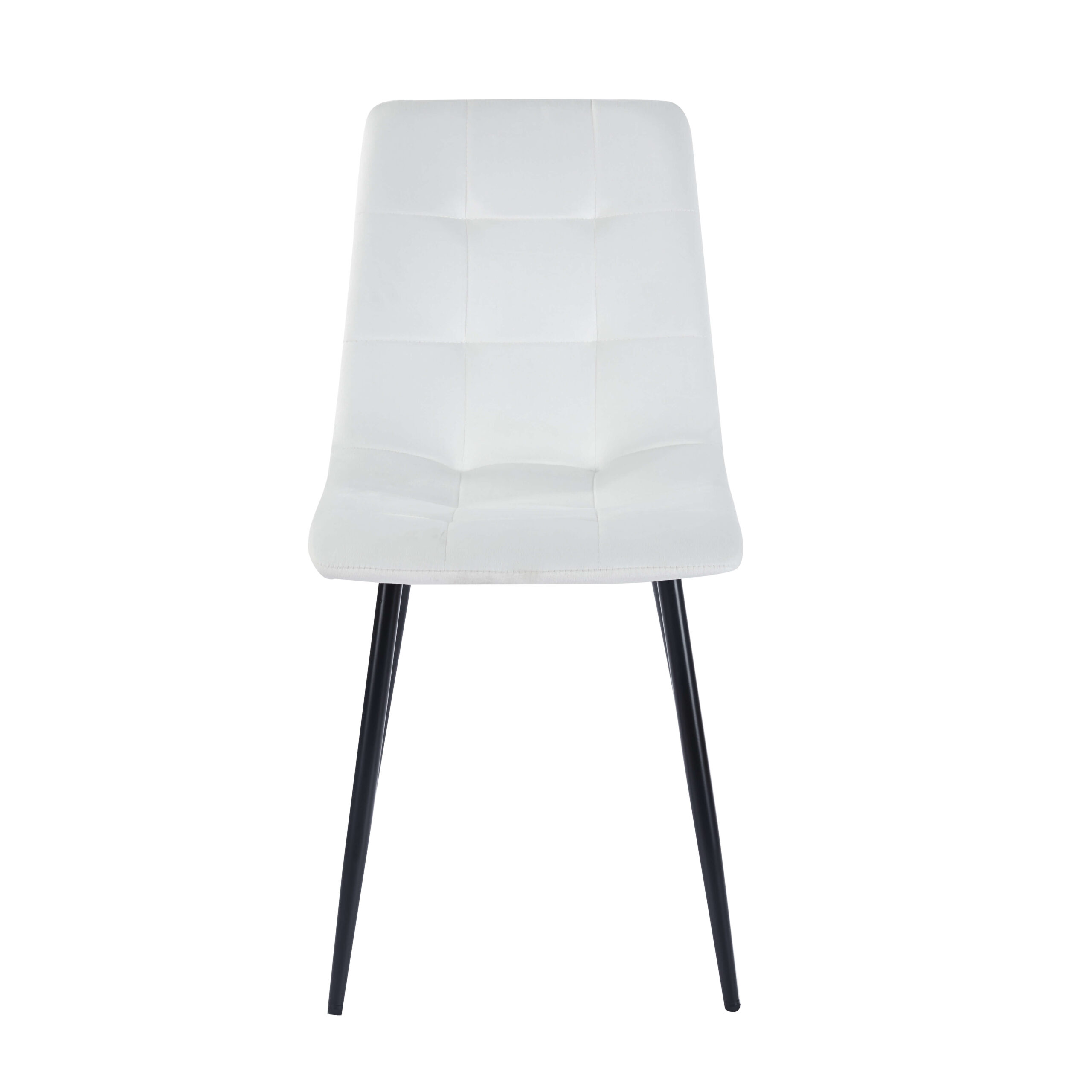 סט מהודר של 4 כסאות לפינת אוכל מבד קטיפה דגם כלנית Kalanit בגוון לבן WOODY – תמונה 3