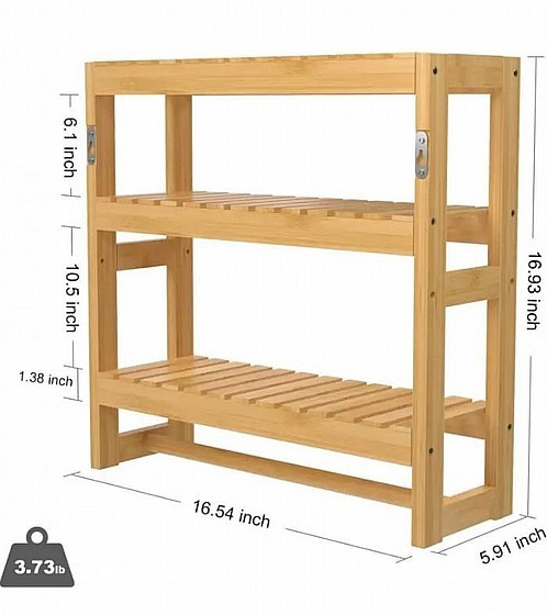 מדף תלוי במבוק מדגם 559 - עיצוב יוקרתי לחוויית WOODY – תמונה 6