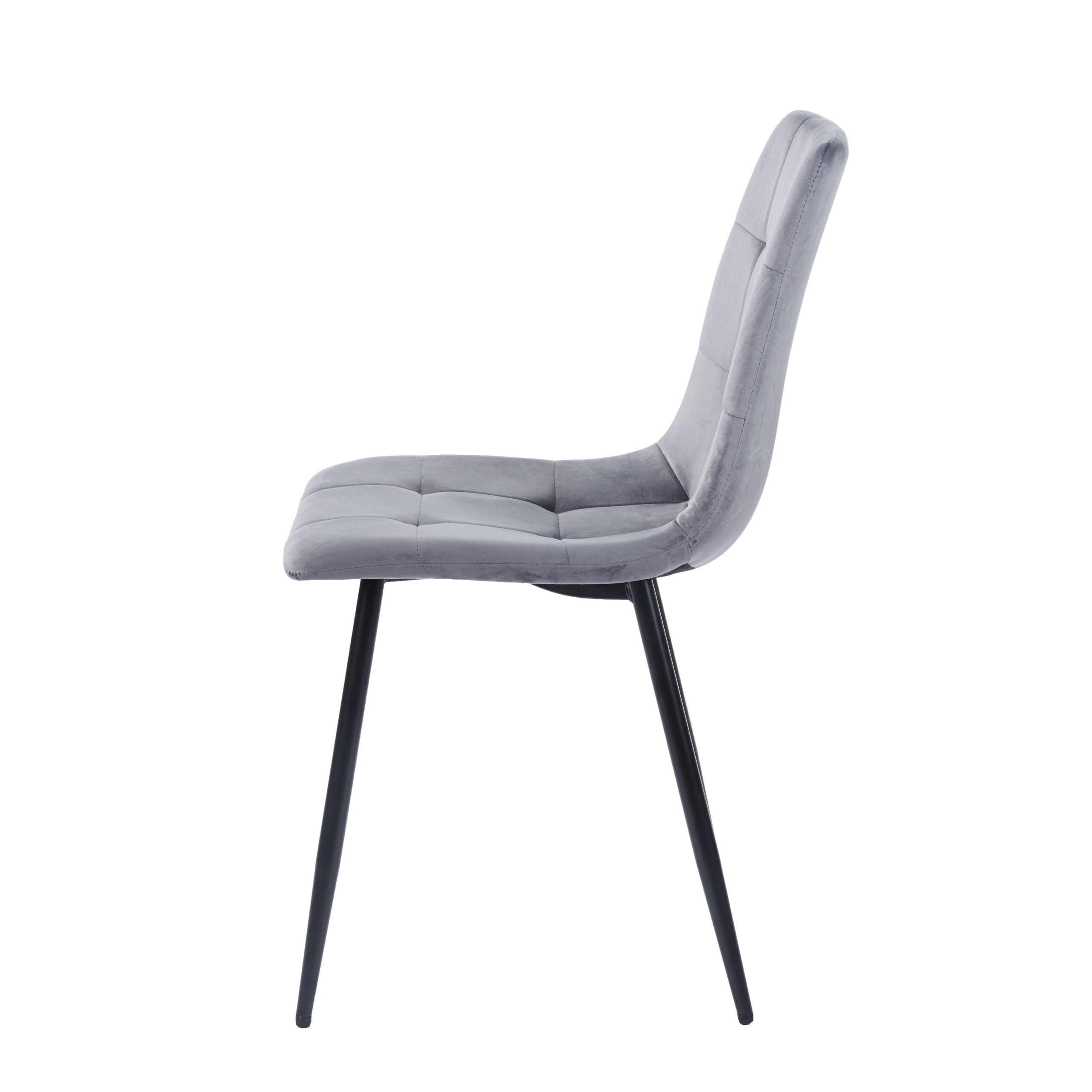 סט כסאות לפינת אוכל בד קטיפה אפור דגם כלנית היוקרתי מבית WOODY – תמונה 4