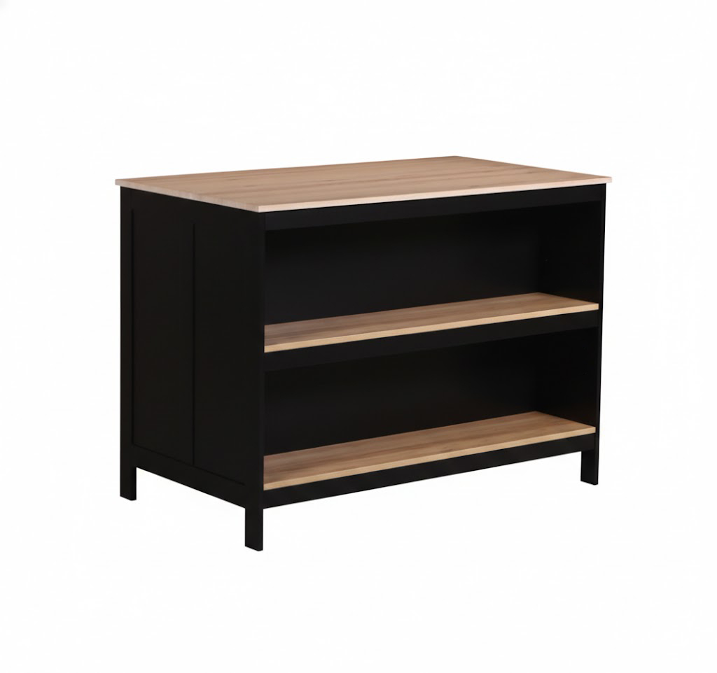 אי למטבח משולב שולחן בר דגם עדן Eden צבע שחור עם עץ יוקרתי | מבית WOODY – תמונה 2