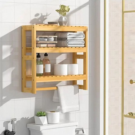 מדף תלוי במבוק מדגם 559 - עיצוב יוקרתי לחוויית WOODY – תמונה 2