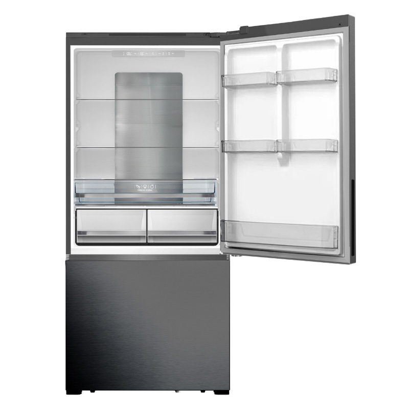 מקרר FUJICOM 499 ליטר, דגם FJ-NF514DXBF עם NO FROST ומדפי זכוכית – תמונה 2