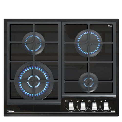 כיריים גז TEKA דגם GZC 64320: 4 להבות SABAF עם 9 עוצמות חום