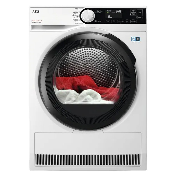 מייבש כביסה AEG T7384OBCM עם טכנולוגיית פאמפ ובקיבולת 8 ק"ג