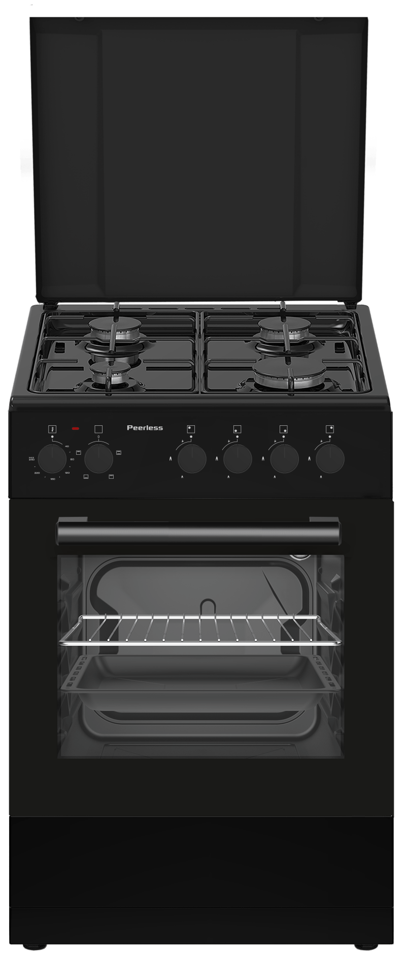 תנור משולב גז 50 פירלס PR 5005 BL שחור Peerless