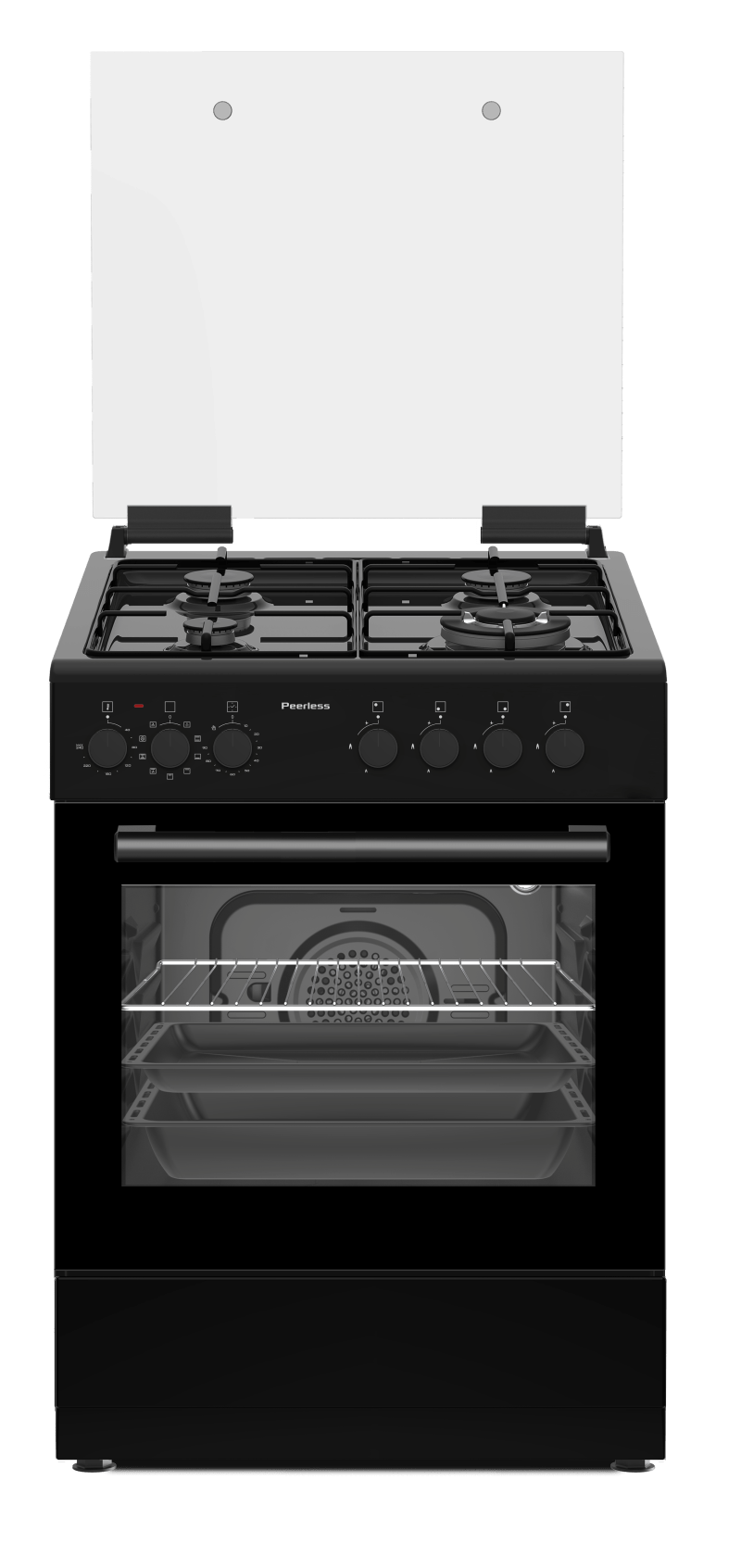 תנור משולב גז 60 פירלס PR 6006 BL שחור Peerless