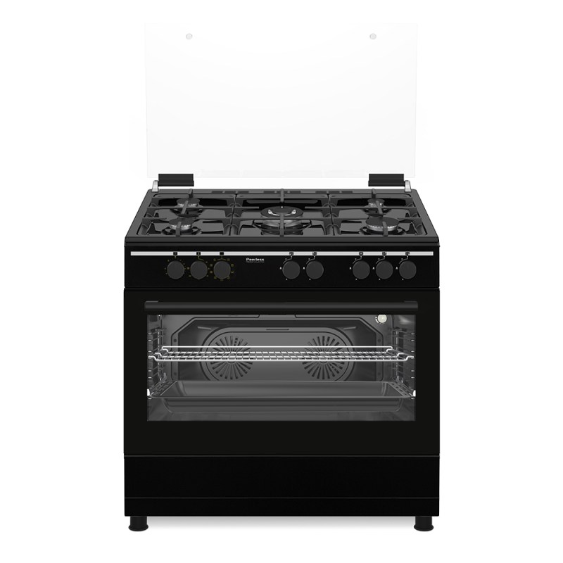 תנור משולב גז 90 פרימיום פירלס PR 9060 BLK ST שחור PEERLESS