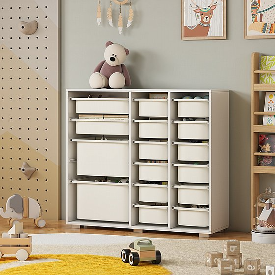 שידת איחסון מכלים רחבה בגוון לבן דגם דול DOOL מבית סטאר שופ STAR SHOP